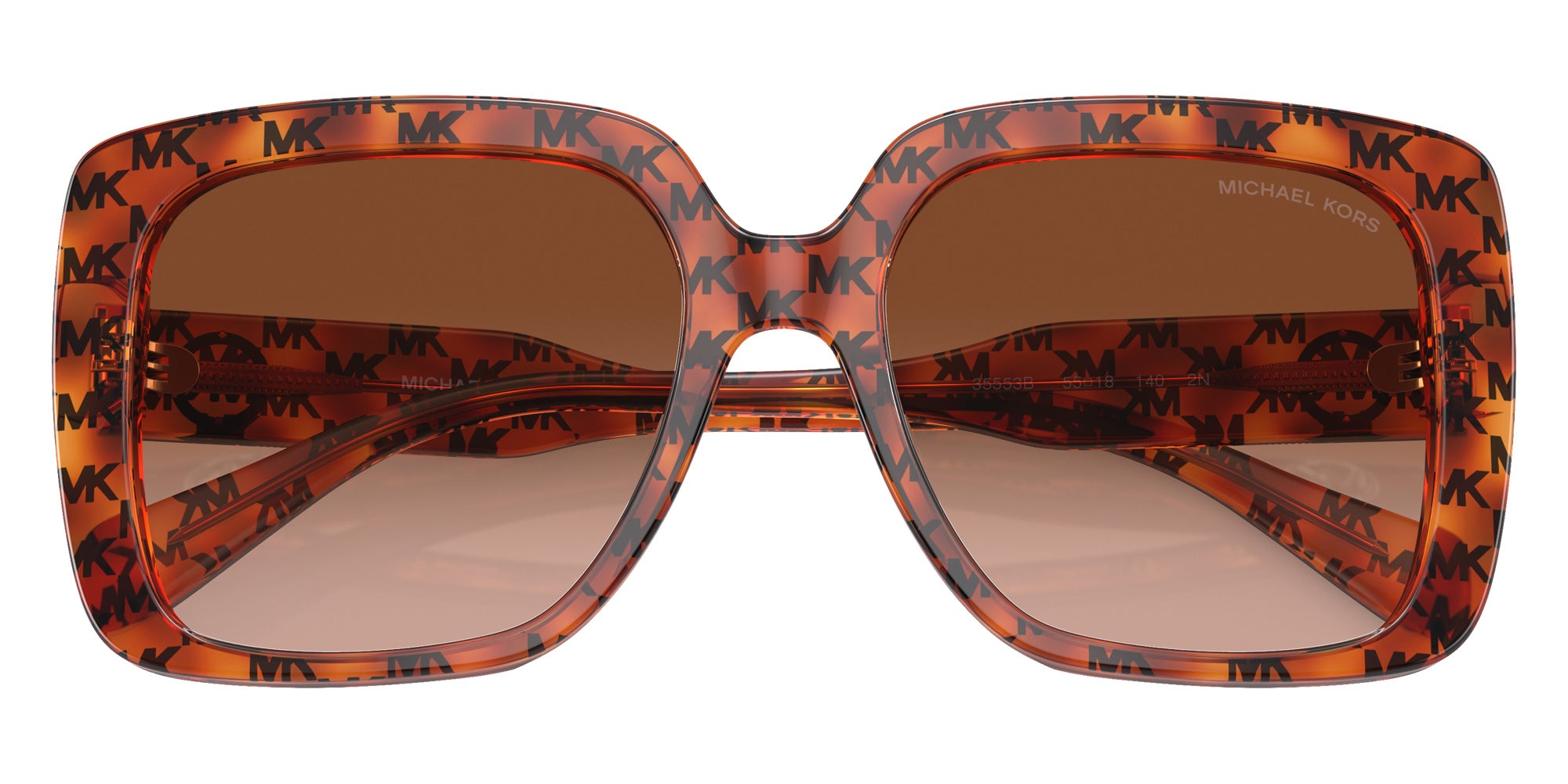 MICHAEL KORS MK2183U Mallorca 35553B 55 - Amber Mk Heritage / Brown Gradient #id:mk2183u35553b_s:100120