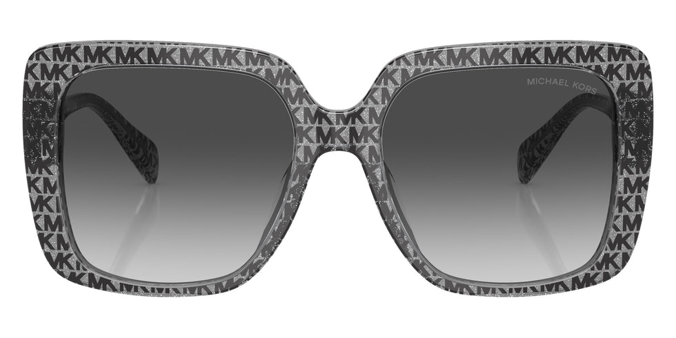MICHAEL KORS MK2183U Mallorca 39588G 55 - Black MK Logo Glitter / Dark Gray Gradient #id:mk2183u39588g_s:100100
