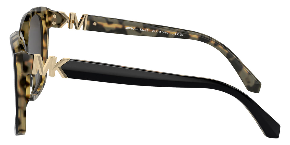 MICHAEL KORS MK2201 Malia 395087 58 - Black/Amber Tortoise / Dark Gray Solid #id:mk2201395087_s:102110
