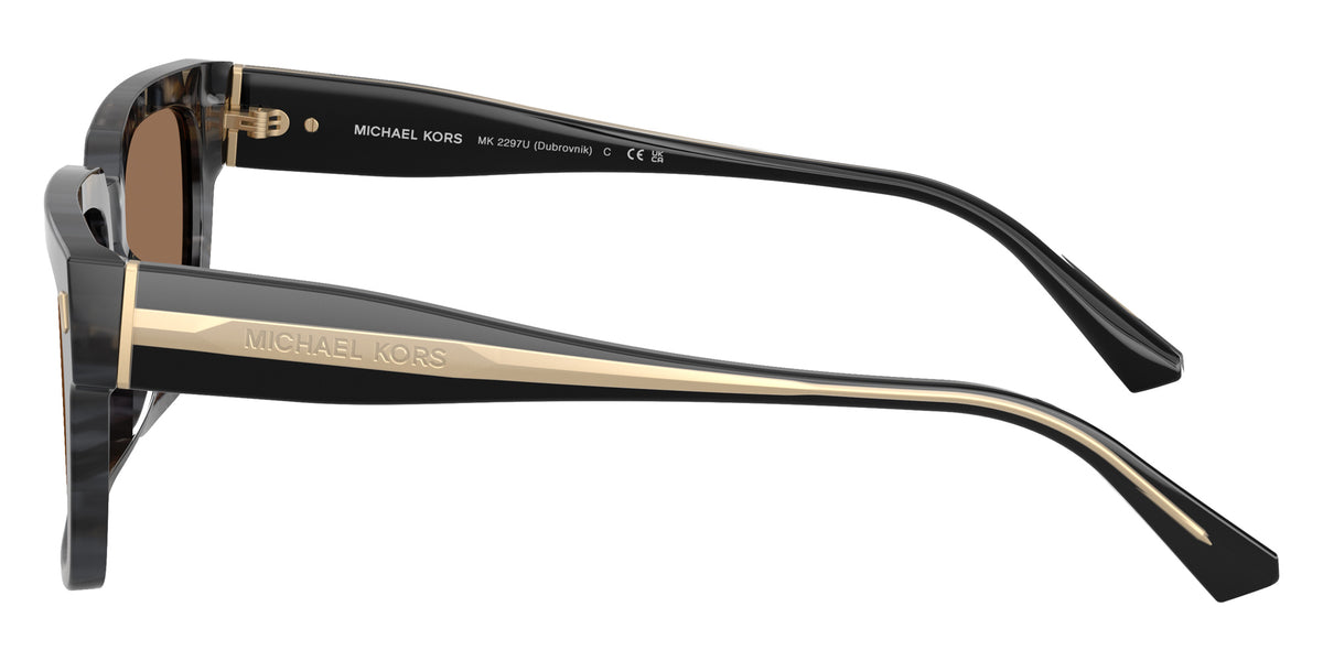 MICHAEL KORS MK2297U Dubrovnik 394573 56 - Black Camo Tortoise / Brown #id:mk2297u394573_s:102110