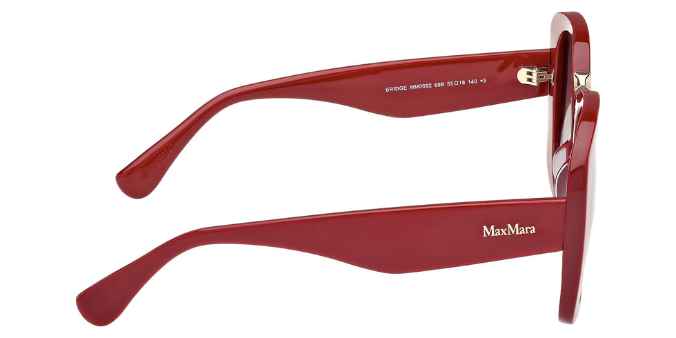Max Mara MM0092 BRIDGE 69B 55 - Shiny Bordeaux / Gradient Smoke #id:mm009269b_s:100130