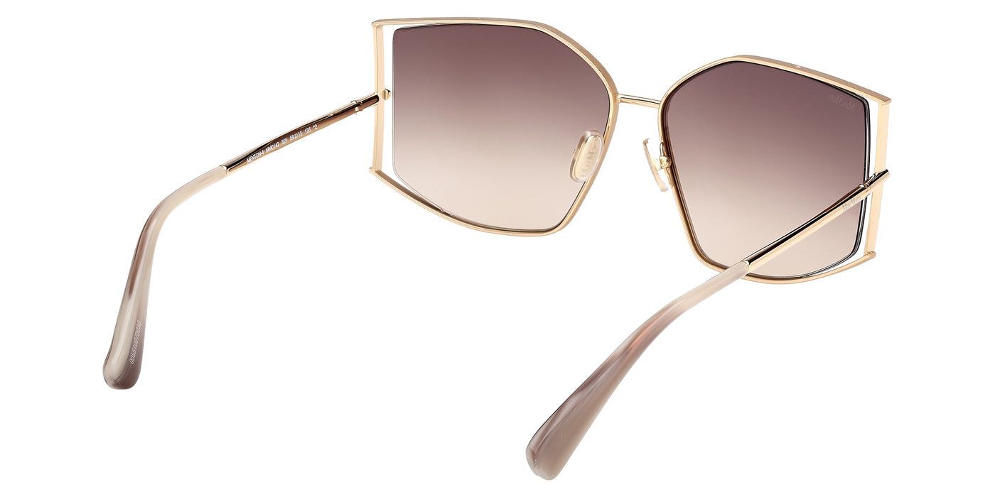Max Mara MM0142 MENTON-4 32F 59 - Shiny Pale Gold / Gradient Brown #id:mm014232f_s:100125