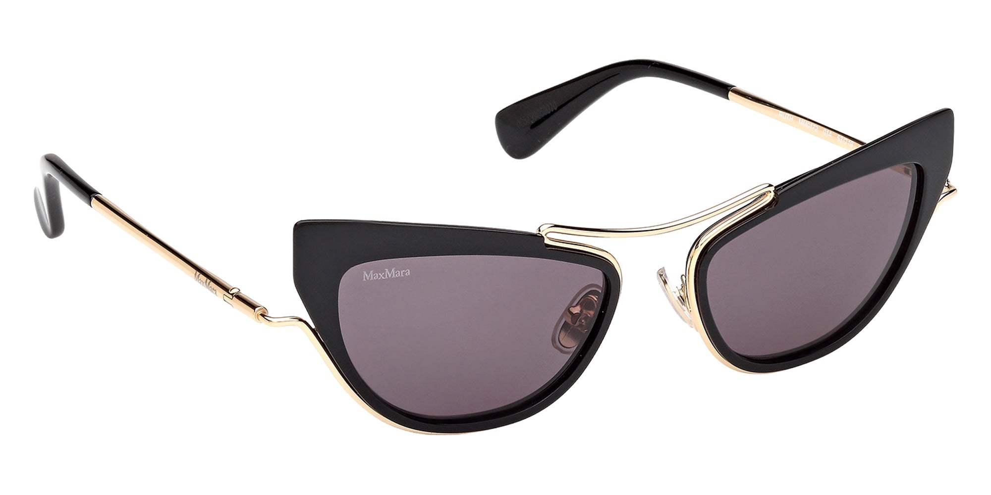 Max Mara MM0172 01A 53 - Shiny Black / Smoke 01A #id:mm017201a_s:100135