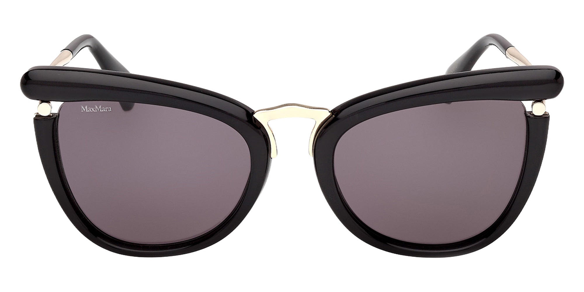 Max Mara MM0186 01A 55 - Shiny Black / Smoke 01A #id:mm018601a_s:100100