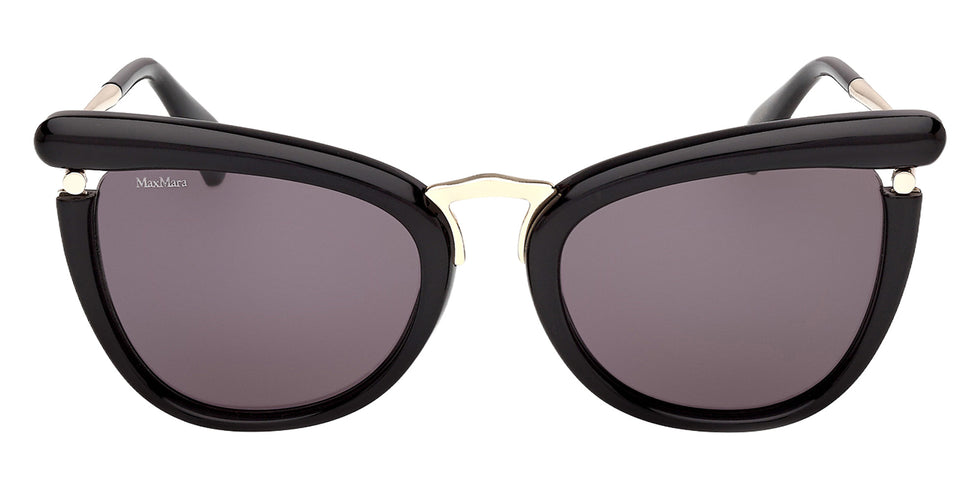 Max Mara MM0186 01A 55 - Shiny Black / Smoke 01A #id:mm018601a_s:100100