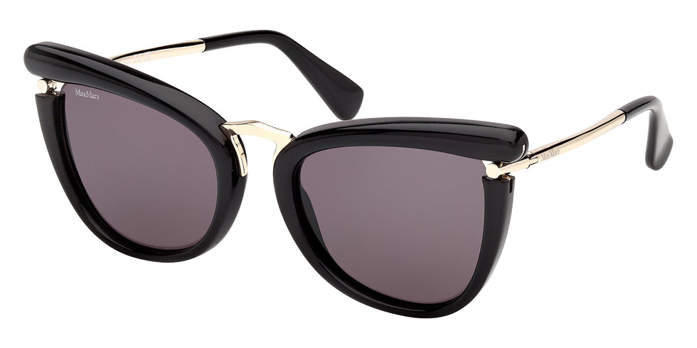 Max Mara MM0186 01A 55 - Shiny Black / Smoke 01A #id:mm018601a_s:100105
