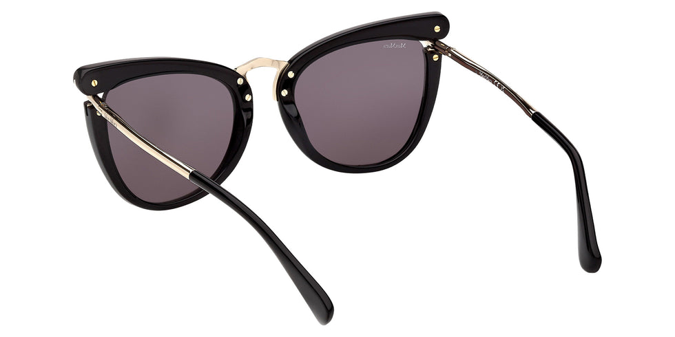 Max Mara MM0186 01A 55 - Shiny Black / Smoke 01A #id:mm018601a_s:100115