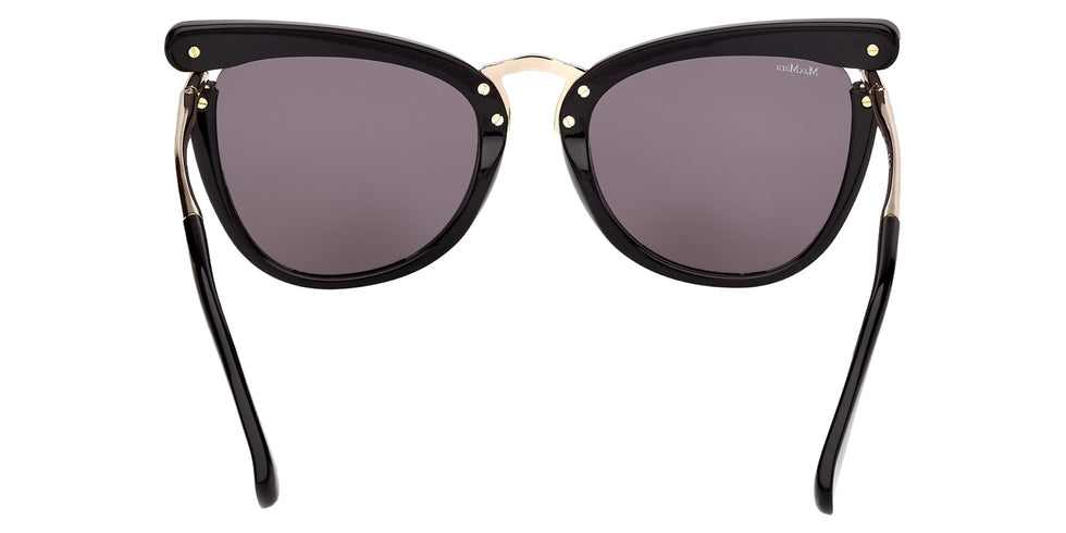 Max Mara MM0186 01A 55 - Shiny Black / Smoke 01A #id:mm018601a_s:100120