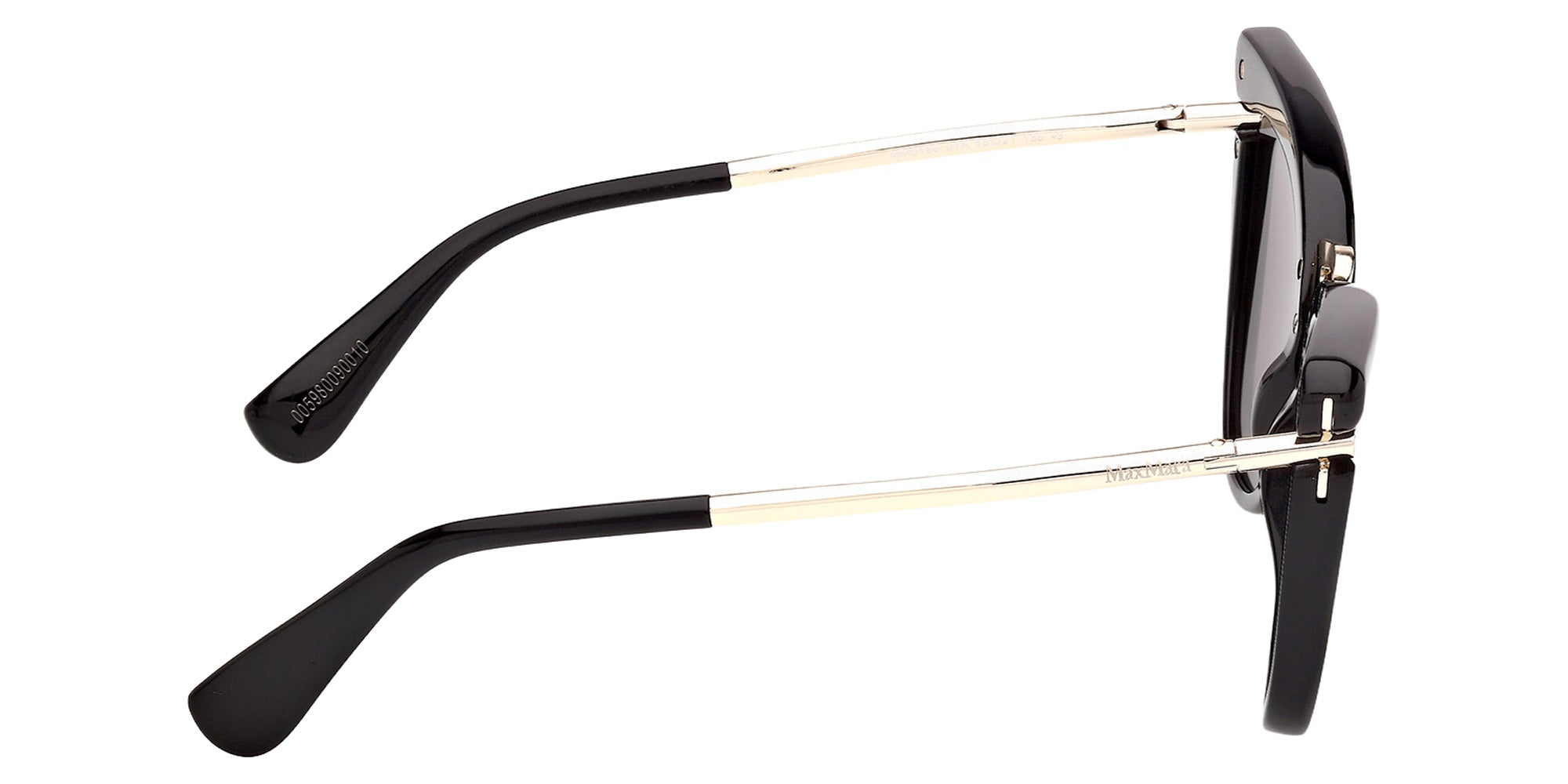 Max Mara MM0186 01A 55 - Shiny Black / Smoke 01A #id:mm018601a_s:100130