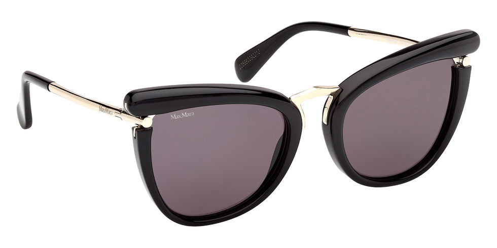 Max Mara MM0186 01A 55 - Shiny Black / Smoke 01A #id:mm018601a_s:100135
