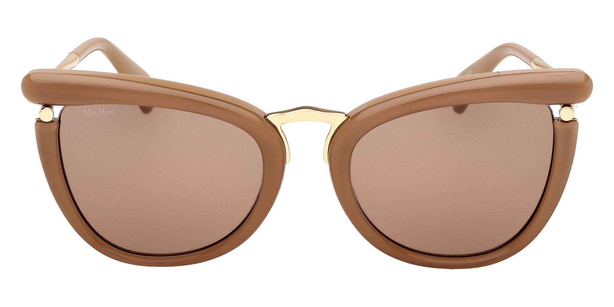 Max Mara MM0186 46E 55 - Shiny Light Brown / Brown 46E #id:mm018646e_s:102100