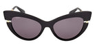 Max Mara MM0187 01A 56 - Shiny Black / Smoke #id:mm018701a_s:100100