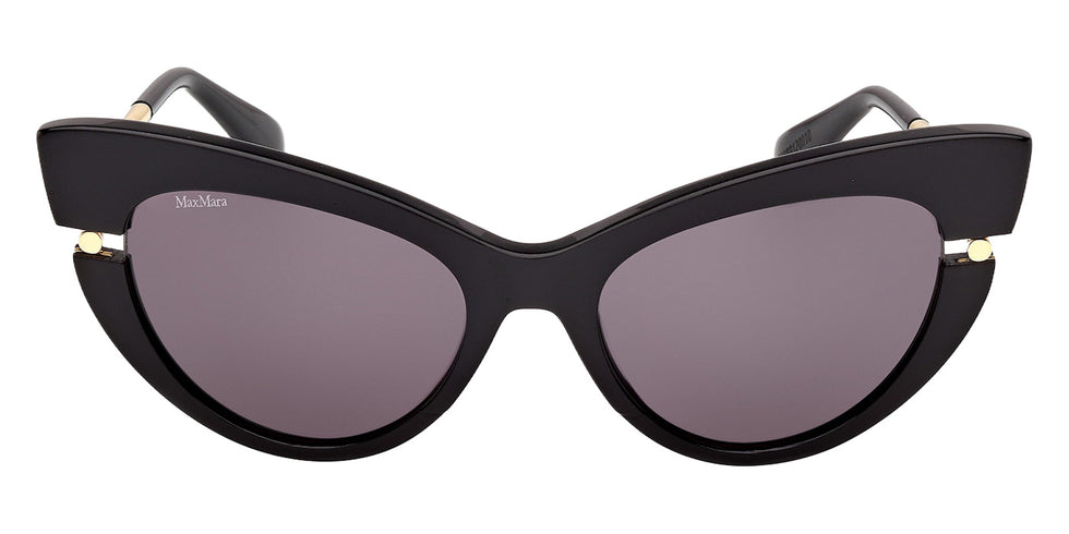 Max Mara MM0187 01A 56 - Shiny Black / Smoke #id:mm018701a_s:100100