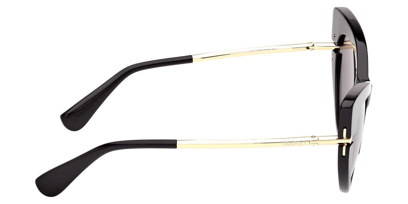 Max Mara MM0187 01A 56 - Shiny Black / Smoke #id:mm018701a_s:100130