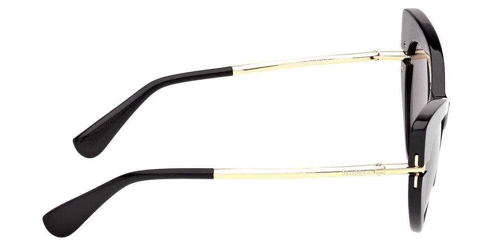 Max Mara MM0187 01A 56 - Shiny Black / Smoke #id:mm018701a_s:100130