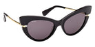 Max Mara MM0187 01A 56 - Shiny Black / Smoke #id:mm018701a_s:100135