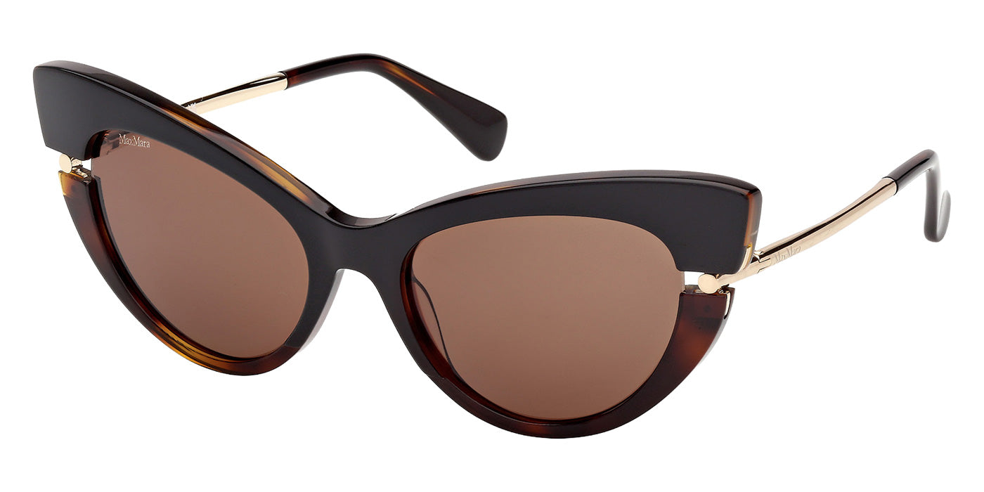 Max Mara MM0187 56E 56 - Black/Havana / Brown #id:mm018756e_s:102105