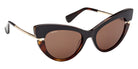 Max Mara MM0187 56E 56 - Black/Havana / Brown #id:mm018756e_s:102135