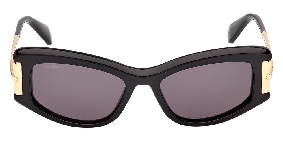 Max Mara MM0189 01A 52 - Shiny Black / Smoke #id:mm018901a_s:100100