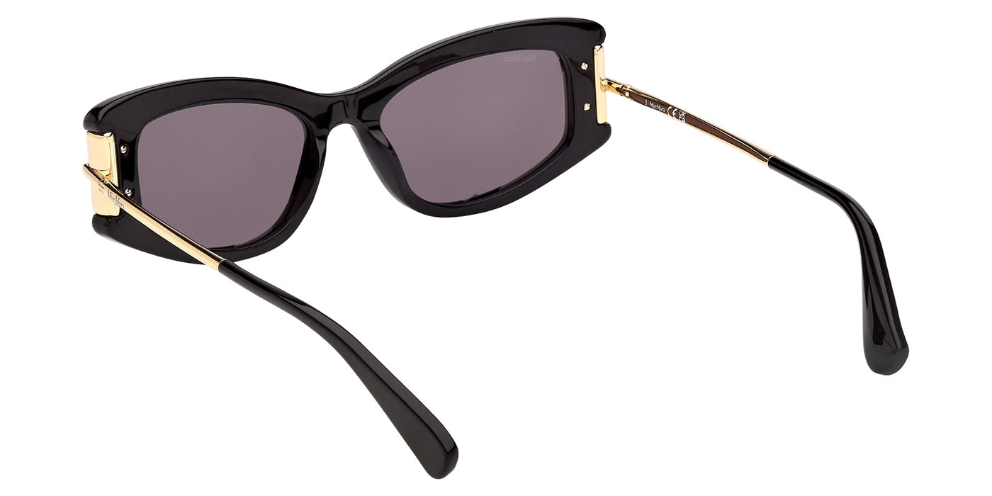 Max Mara MM0189 01A 52 - Shiny Black / Smoke #id:mm018901a_s:100115