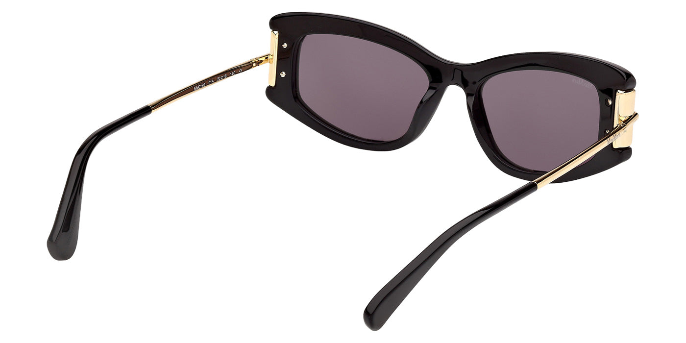 Max Mara MM0189 01A 52 - Shiny Black / Smoke #id:mm018901a_s:100125