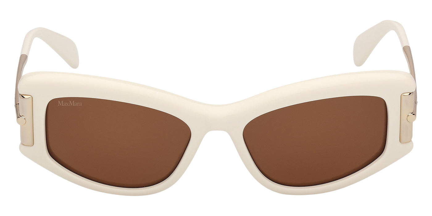 Max Mara MM0189 25E 52 - Shiny White / Brown #id:mm018925e_s:102100