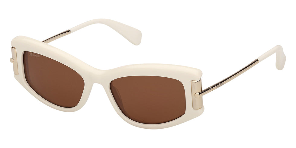Max Mara MM0189 25E 52 - Shiny White / Brown #id:mm018925e_s:102105