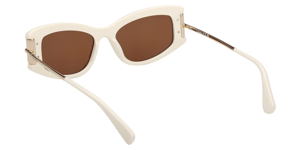 Max Mara MM0189 25E 52 - Shiny White / Brown #id:mm018925e_s:102115