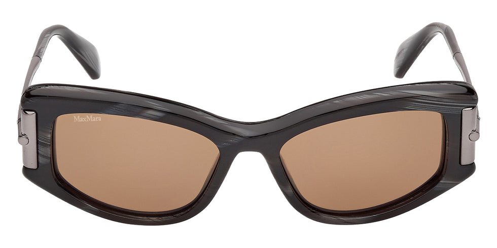 Max Mara MM0189 63E 52 - Black Horn / Smoke #id:mm018963e_s:104100