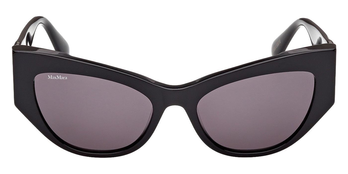 Max Mara MM0192 01A 54 - Shiny Black / Smoke #id:mm019201a_s:100100
