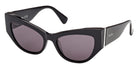 Max Mara MM0192 01A 54 - Shiny Black / Smoke #id:mm019201a_s:100105