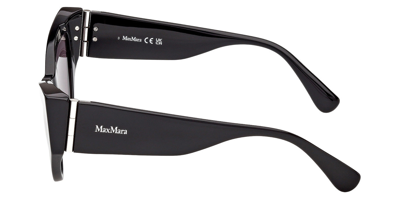 Max Mara MM0192 01A 54 - Shiny Black / Smoke #id:mm019201a_s:100110