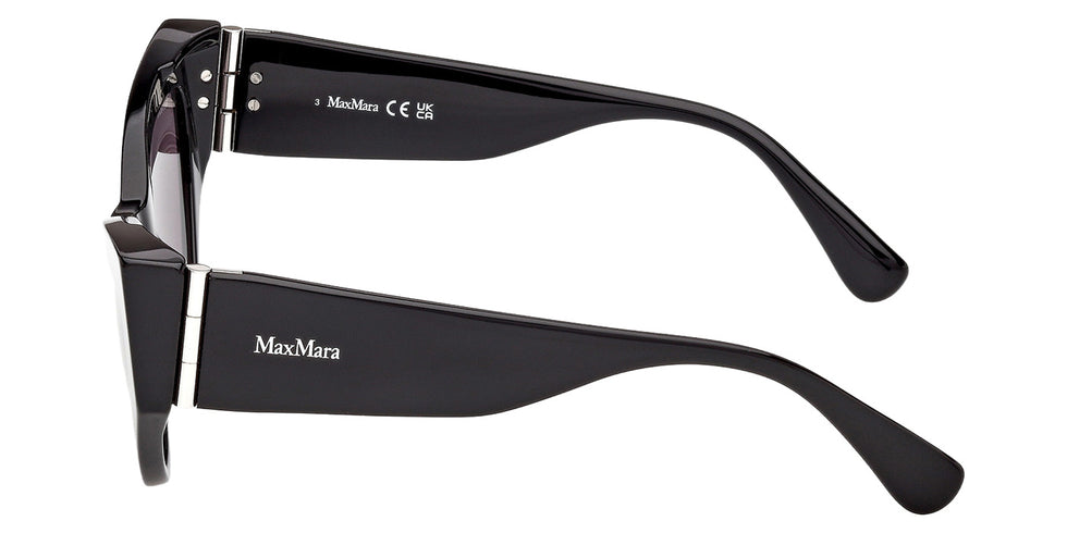 Max Mara MM0192 01A 54 - Shiny Black / Smoke #id:mm019201a_s:100110