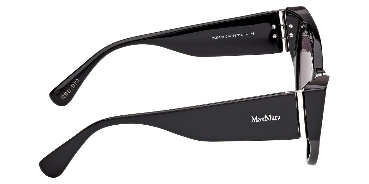 Max Mara MM0192 01A 54 - Shiny Black / Smoke #id:mm019201a_s:100130