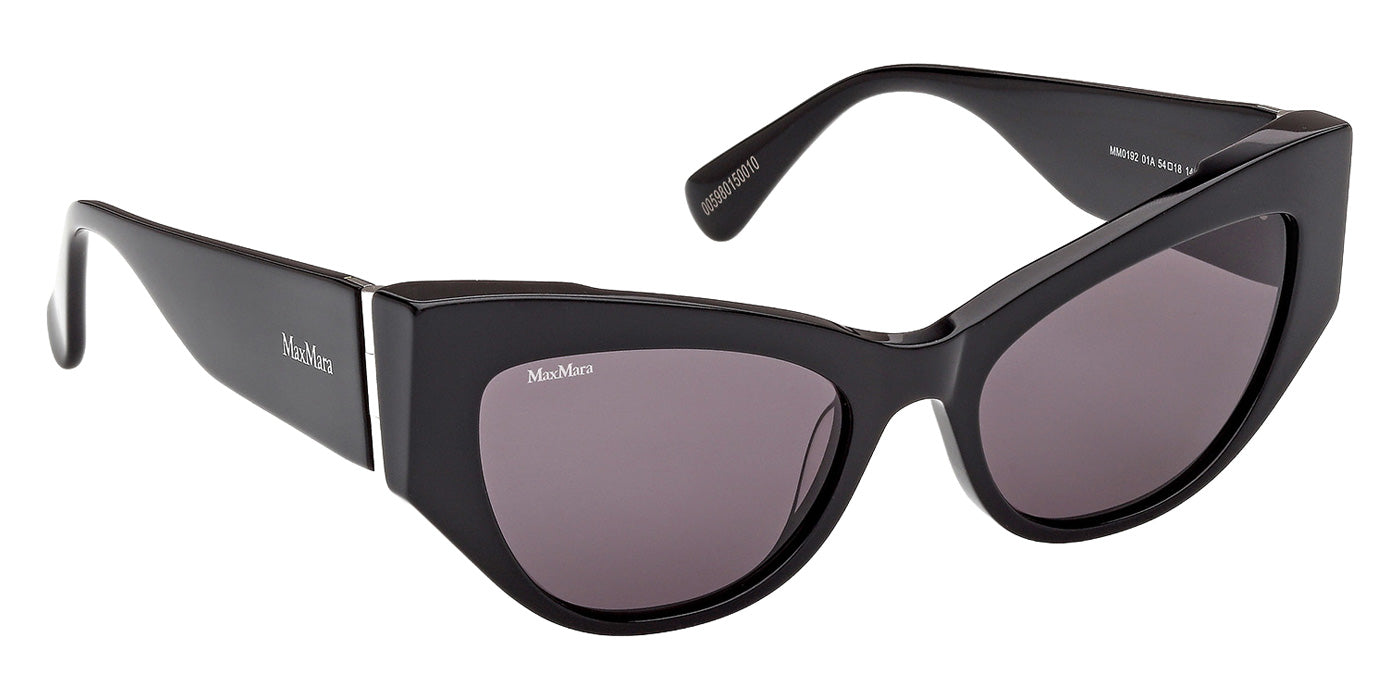 Max Mara MM0192 01A 54 - Shiny Black / Smoke #id:mm019201a_s:100135