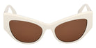 Max Mara MM0192 25E 54 - Shiny White / Brown #id:mm019225e_s:102100