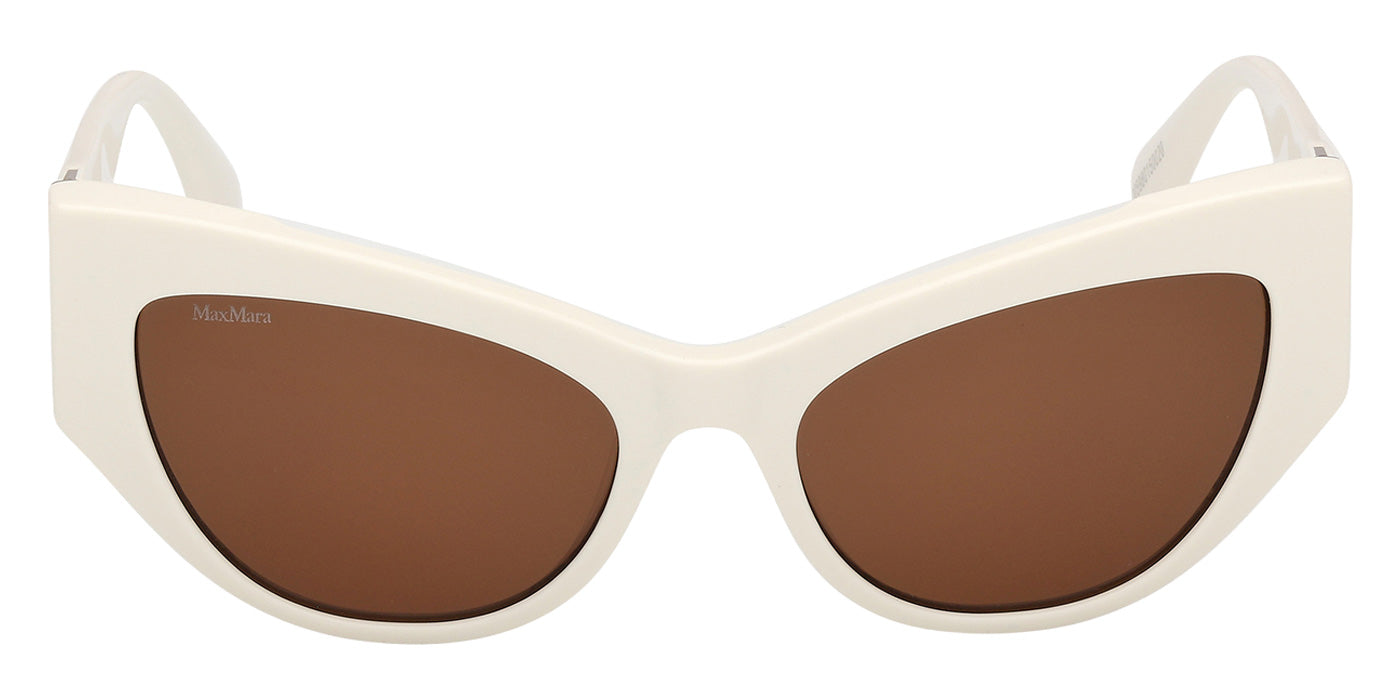 Max Mara MM0192 25E 54 - Shiny White / Brown #id:mm019225e_s:102100