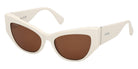 Max Mara MM0192 25E 54 - Shiny White / Brown #id:mm019225e_s:102105