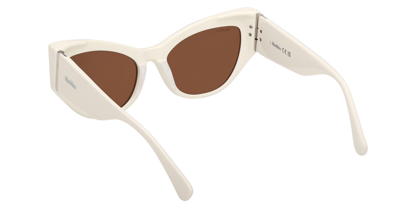 Max Mara MM0192 25E 54 - Shiny White / Brown #id:mm019225e_s:102115