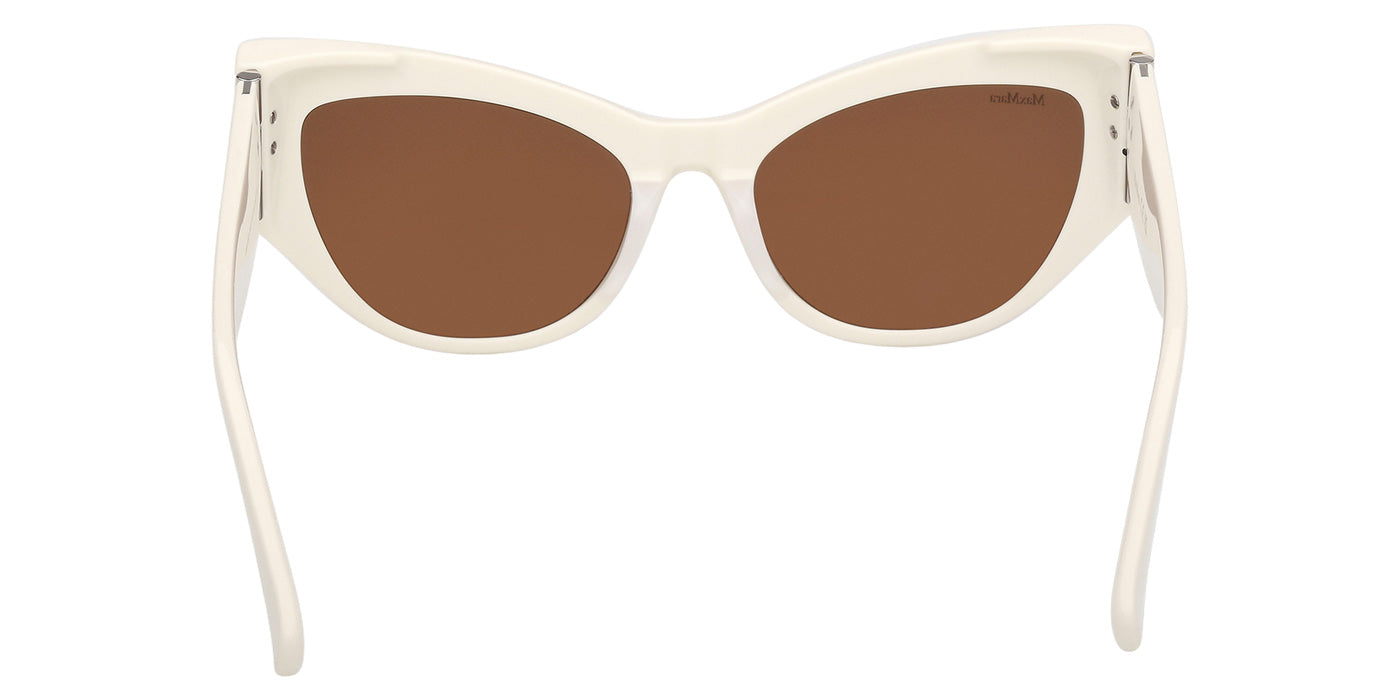 Max Mara MM0192 25E 54 - Shiny White / Brown #id:mm019225e_s:102120