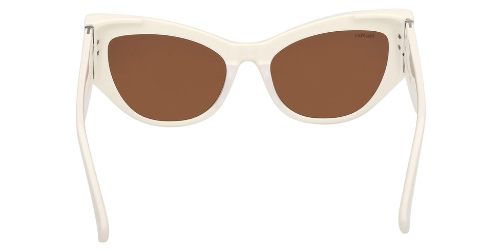 Max Mara MM0192 25E 54 - Shiny White / Brown #id:mm019225e_s:102120