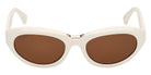Max Mara MM0203 25E 53 - Shiny White / Brown #id:mm020325e_s:100100
