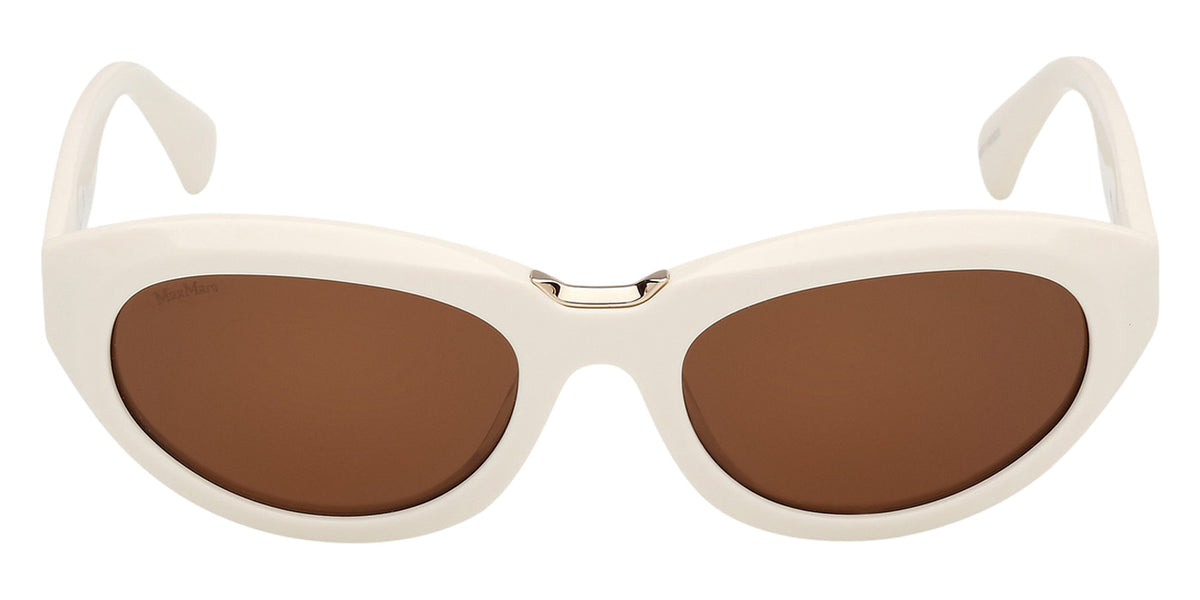 Max Mara MM0203 25E 53 - Shiny White / Brown #id:mm020325e_s:100100