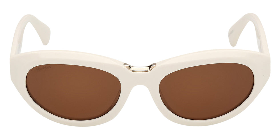 Max Mara MM0203 25E 53 - Shiny White / Brown #id:mm020325e_s:100100