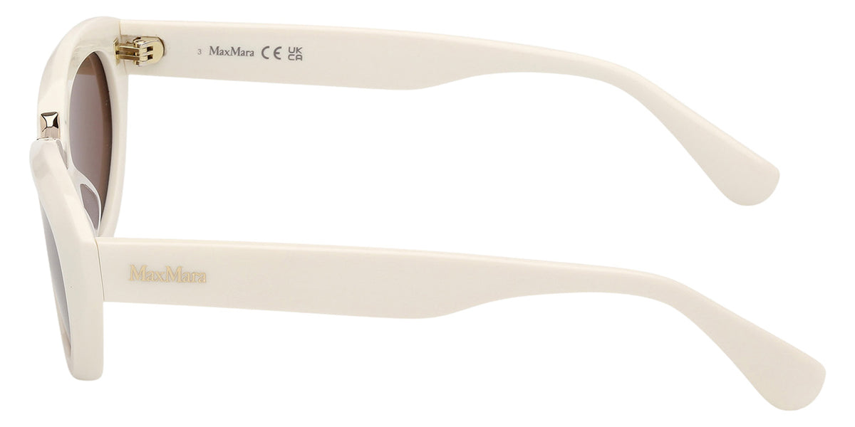 Max Mara MM0203 25E 53 - Shiny White / Brown #id:mm020325e_s:100110
