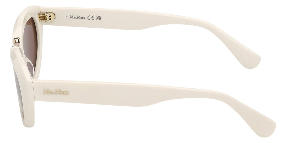 Max Mara MM0203 25E 53 - Shiny White / Brown #id:mm020325e_s:100110