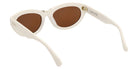 Max Mara MM0203 25E 53 - Shiny White / Brown #id:mm020325e_s:100115