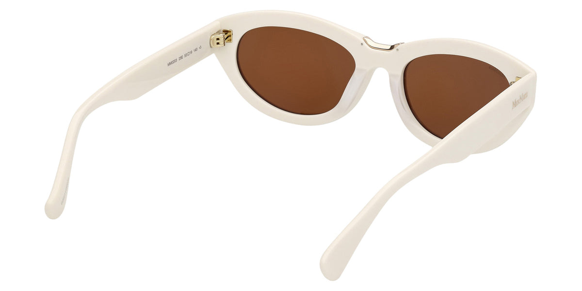 Max Mara MM0203 25E 53 - Shiny White / Brown #id:mm020325e_s:100125