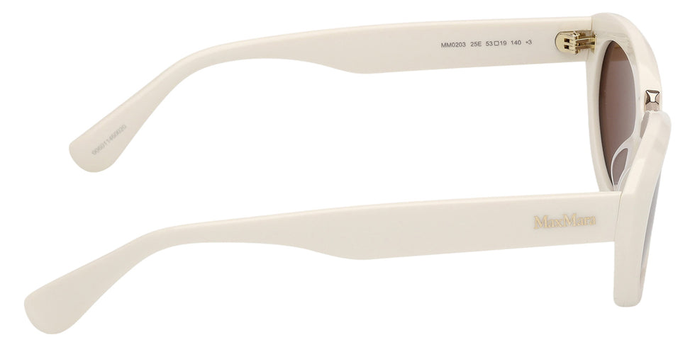 Max Mara MM0203 25E 53 - Shiny White / Brown #id:mm020325e_s:100130