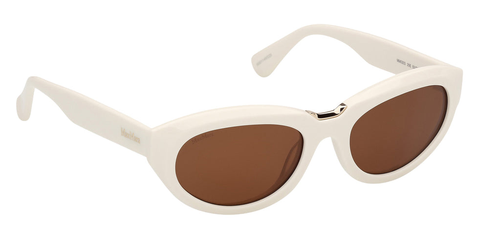 Max Mara MM0203 25E 53 - Shiny White / Brown #id:mm020325e_s:100135